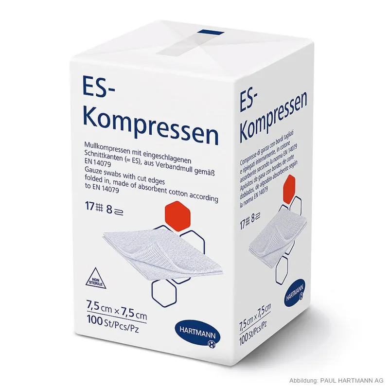 ES-Kompressen unsteril 8-fach, 7,5 x 7,5 cm (100 Stck.)