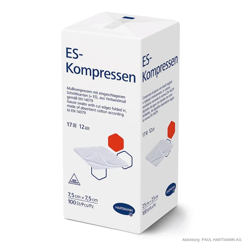 ES-Kompressen unsteril 12-fach, 7,5 x 7,5 cm (100 Stck.)