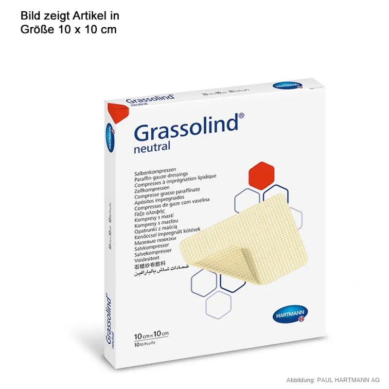 Grassolind Salbenkompressen, steril 5 x 5 cm (10 Stck.)