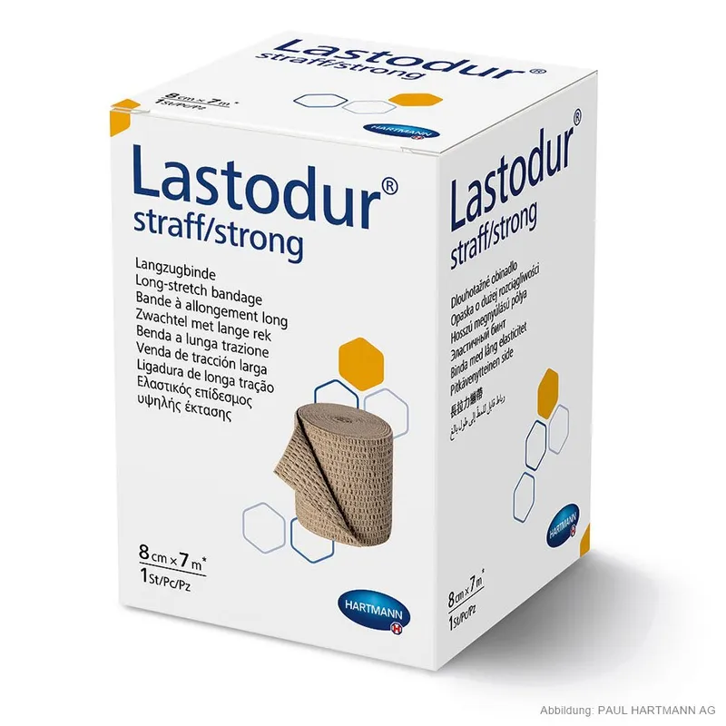 Lastodur straff/strong, Langzugbinde 7 m x 8 cm