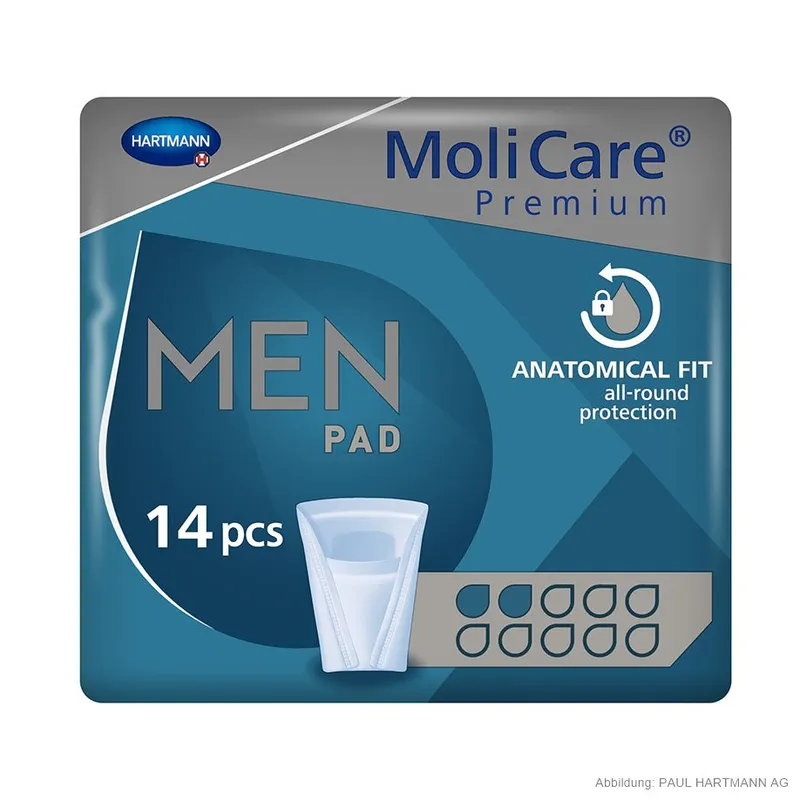 MoliCare Premium MEN PAD 2 Tropfen, Inkontinenzeinlagen (14 Stck.)