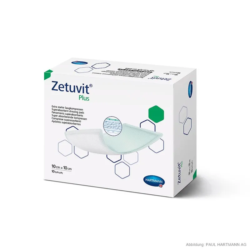 Zetuvit Plus Saugkompressen, steril 10 x 10 cm (10 Stck.)