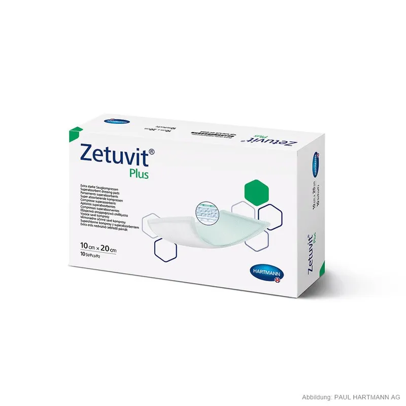 Zetuvit Plus Saugkompressen, steril 10 x 20 cm (10 Stck.)