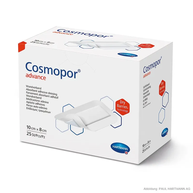 Cosmopor Advance Wundverband steril, 10 x 8 cm (25 Stck.)