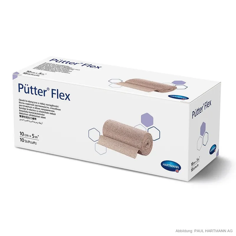 PütterFlex Kurzzugbinden 5 m x 10 cm, (10 Stck.)