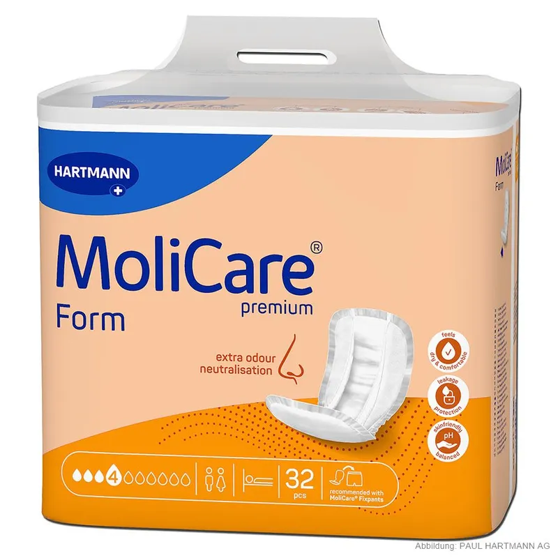 MoliCare Premium Form, 4 Tropfen Inkontinenzeinlagen (32 Stck.)