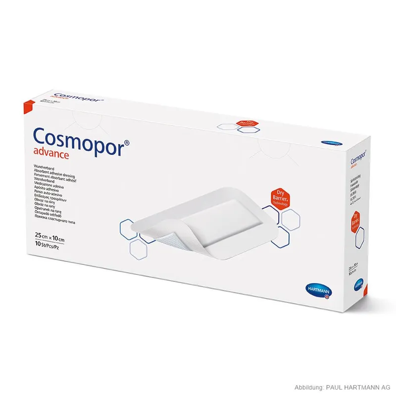 Cosmopor Advance Wundverband steril, 25 x 10 cm (10 Stck.)