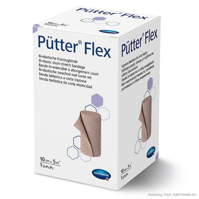 PütterFlex Kurzzugbinde 5 m x 10 cm, einzeln verpackt