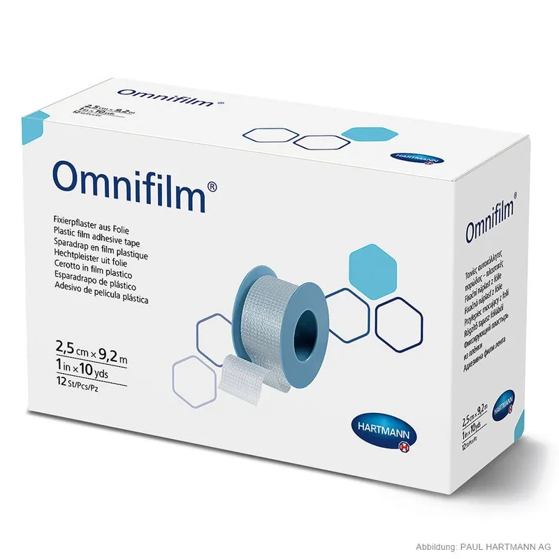 Omnifilm Fixierpflaster, 9,2 m x 2,5 cm (12 Stck.)