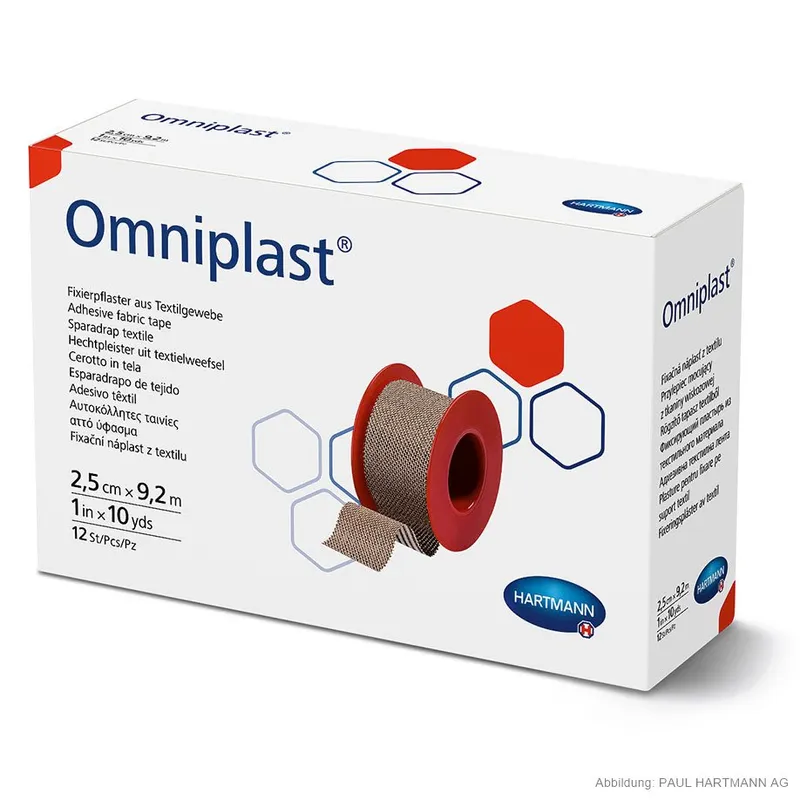 Omniplast Fixierpflaster 9,2 m x 2,5 cm, (12 Stck.)