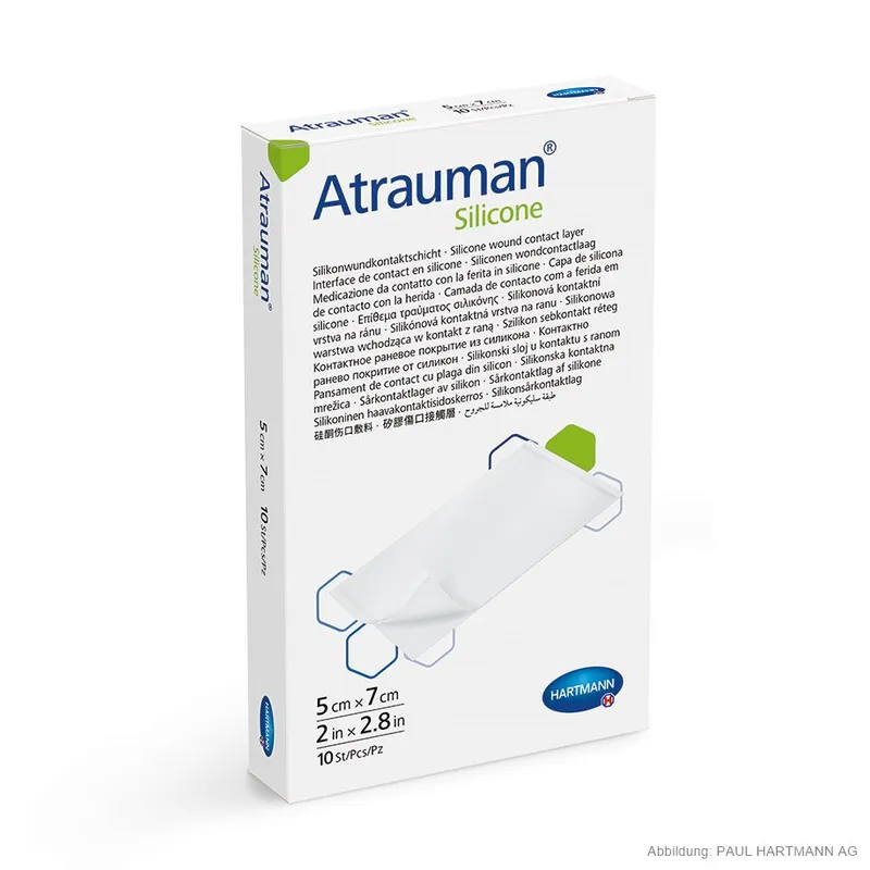 Atrauman Silicone Wundkontaktschicht, steril, 5 x 7 cm (10 Stck.)