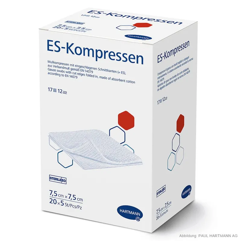 ES-Kompressen steril 12-fach, 7,5 x 7,5 cm (20 x 5 Stck.)