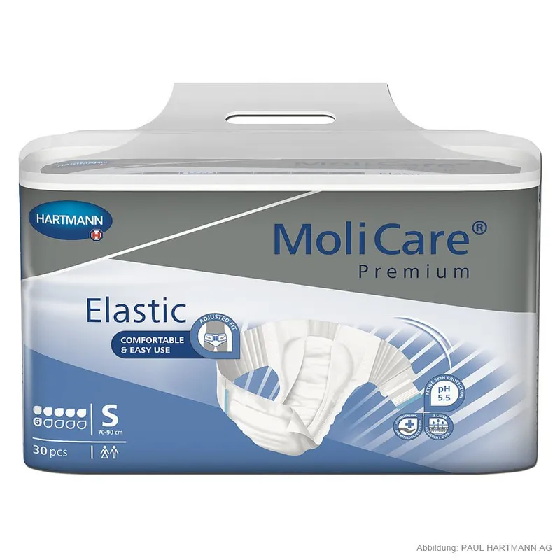 MoliCare Premium Elastic 6 Tropfen, Gr. S Inkontinenzslips (30 Stck.)