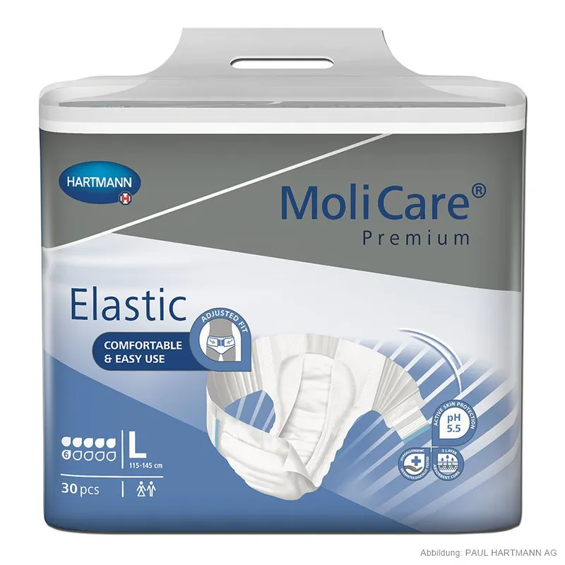 MoliCare Premium Elastic 6 Tropfen, Gr. L Inkontinenzslips (30 Stck.)