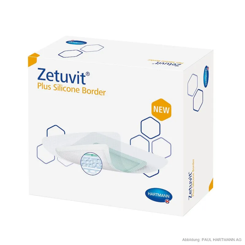 Zetuvit Plus Silicone Border, Saugkompressen 20 x 25 cm (10 Stck.)