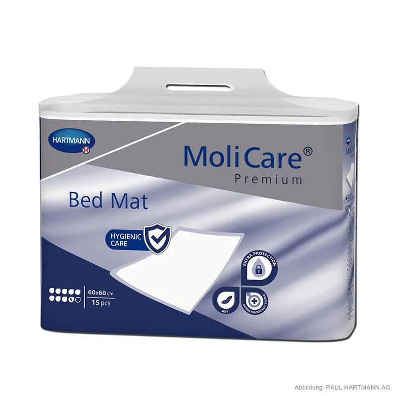 MoliCare Premium Bed Mat 9 Tropfen, Krankenunterlagen 60 x 60 cm (15 Stck.)