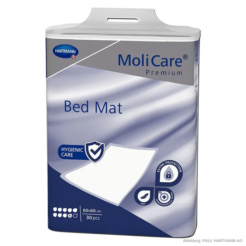 MoliCare Premium Bed Mat 9 Tropfen, Krankenunterlagen 60 x 60 cm (30 Stck.)