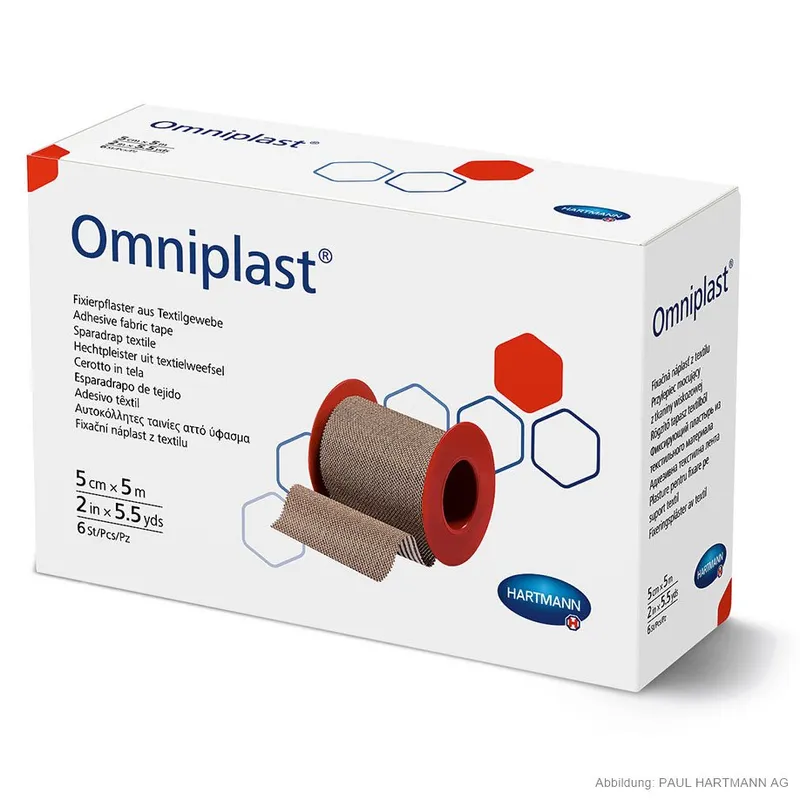 Omniplast Fixierpflaster 5 m x 5 cm, (6 Stck.)