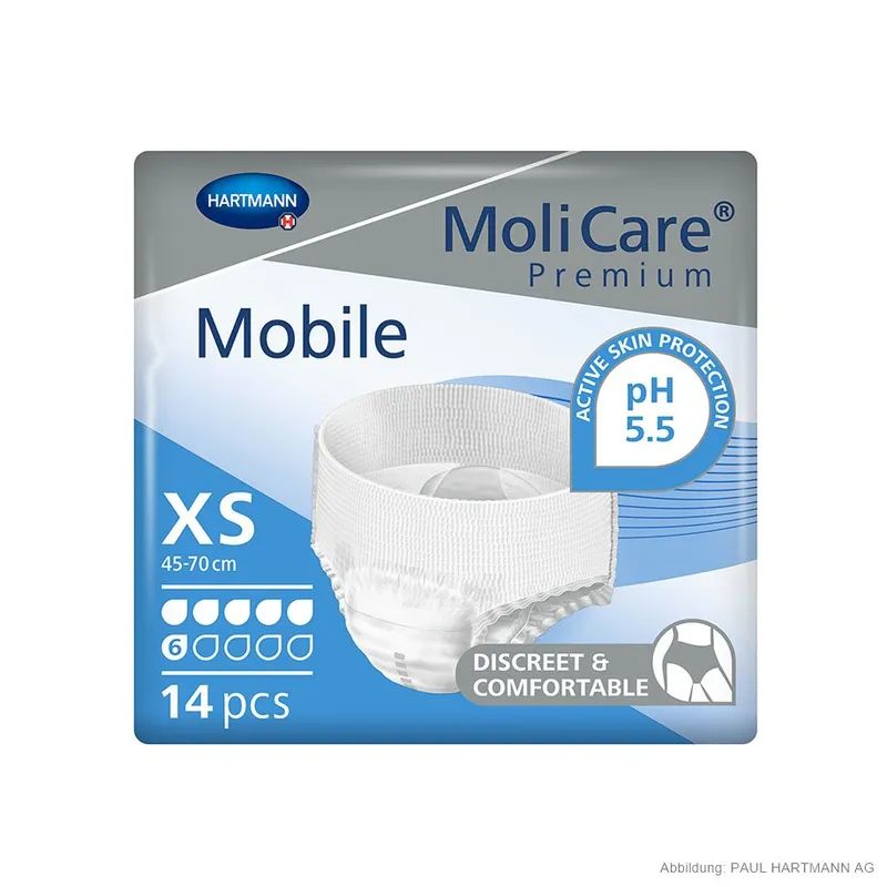 MoliCare Premium Mobile 6 Tropfen, Inkontinenzslips Gr. XS (14 Stck.)