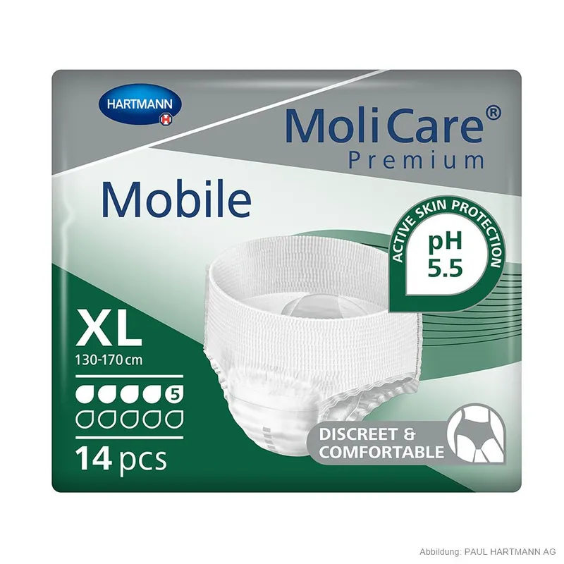 MoliCare Premium Mobile 5 Tropfen, Inkontinenzslips Gr. XL (14 Stck.)