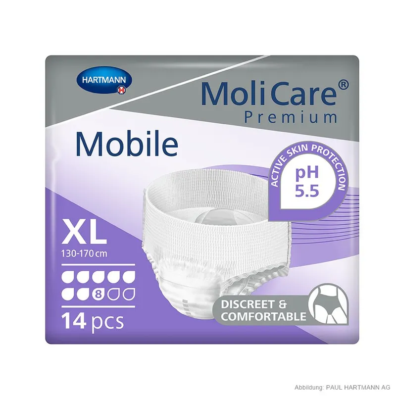 MoliCare Premium Mobile 8 Tropfen, Inkontinenzslips Gr. XL (14 Stck.)