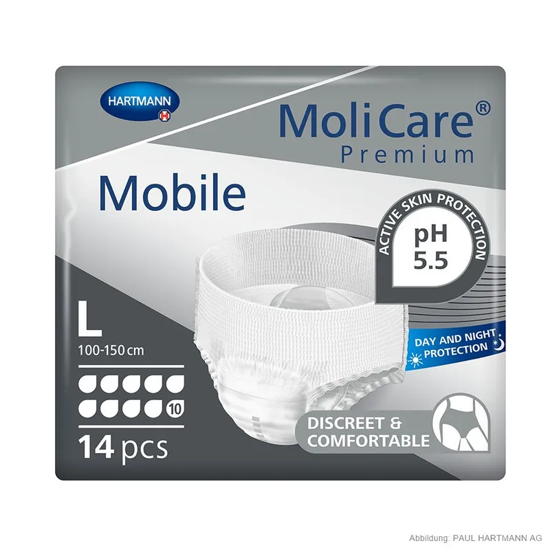 MoliCare Premium Mobile 10 Tropfen, Inkontinenzslips Gr. L (14 Stck.)