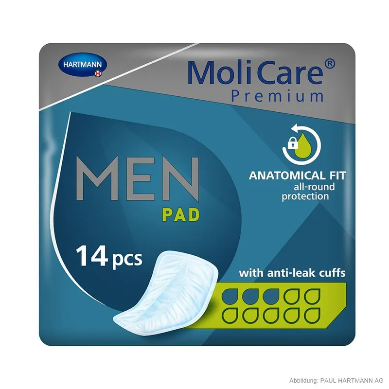 MoliCare Premium MEN PAD 3 Tropfen, Inkontinenzeinlagen (14 Stck.)