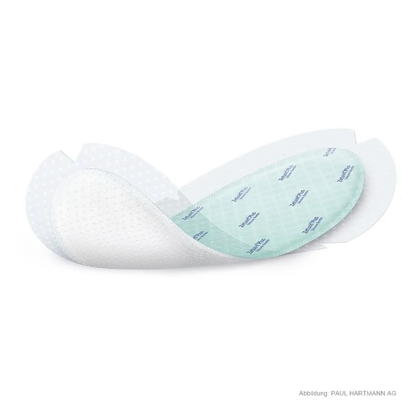 Zetuvit Plus Silicone Border Oval, Saugkompressen 12 x 23 cm (10 Stck.)