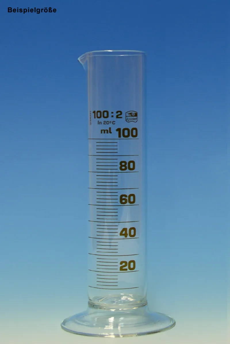 Messzylinder, Rundfuß 100 ml, niedere Form