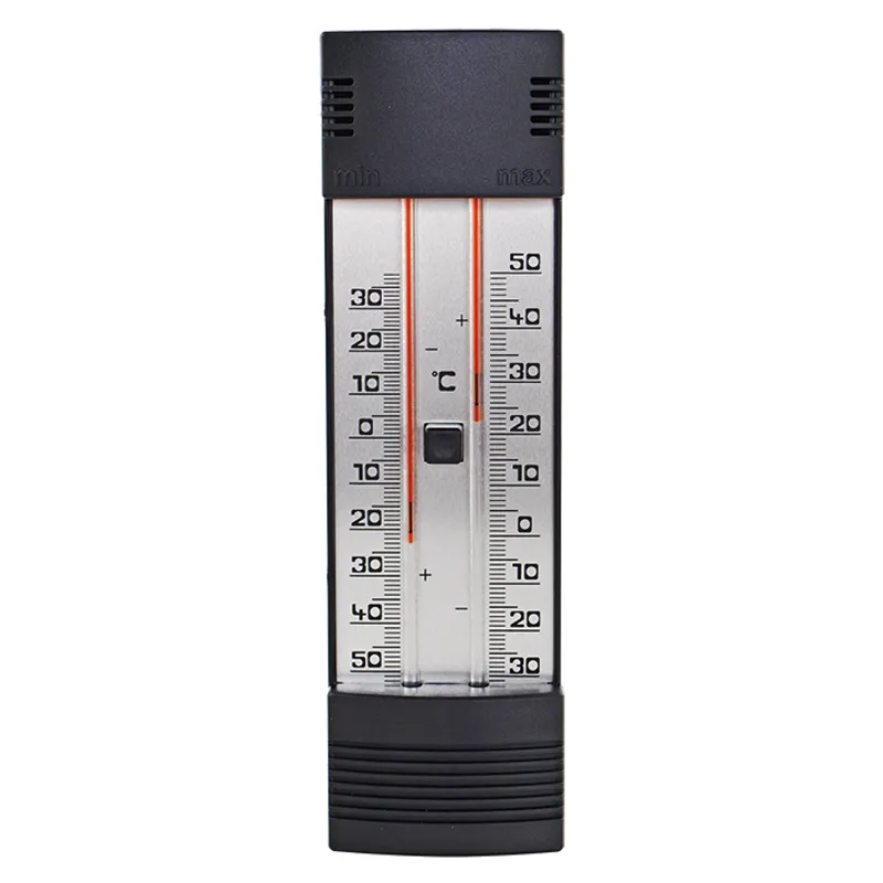 Maxima-Minima-Thermometer, mit Drucktasten-Magnet, ohne Dach