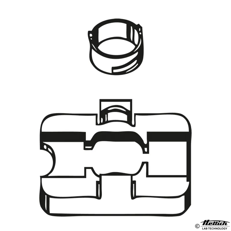 Spannplatte 1-fach mit Spannring, autoklavierbar