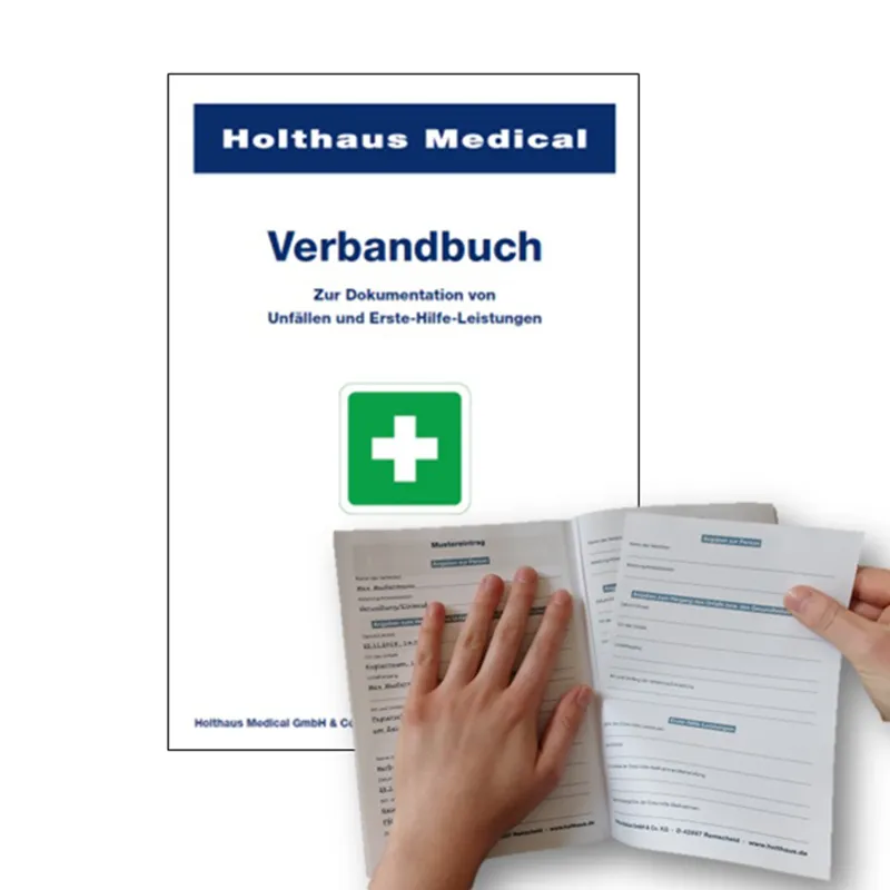 Verbandbuch DIN A5 nach DGUV, weiß (50 Bl.)