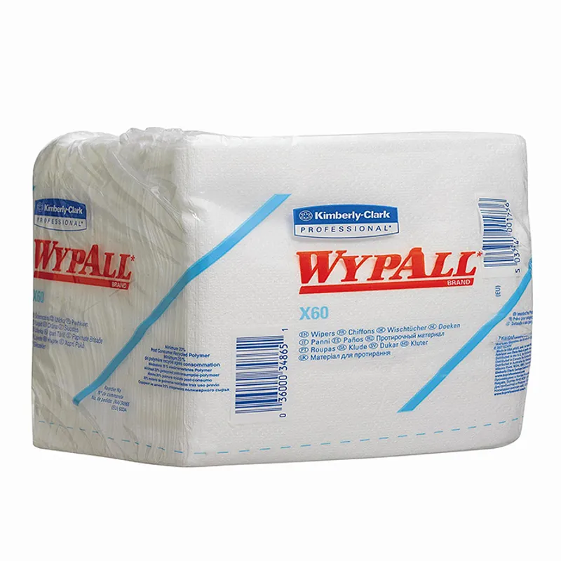 WYPALL X60 Wischtücher, 1-lagig, weiß, 31 x 32 cm (12 x 76 Bl.)