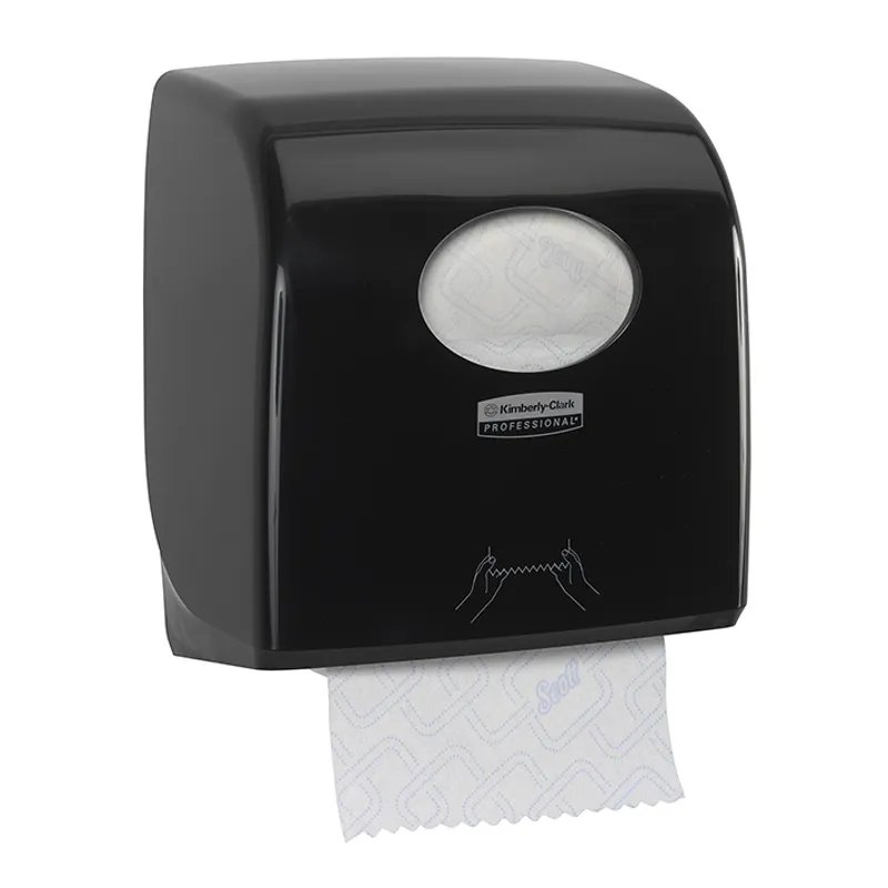 AQUARIUS Slimroll Rollenhandtuchspender, Kunststoff, schwarz 32,4 x 29,7 x 19,2cm