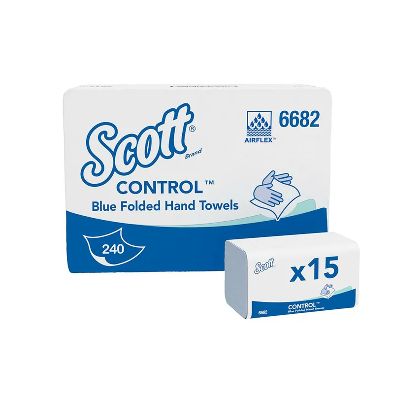 SCOTT Control Falthandtücher blau, 1-lagig, 20 x 31,5 cm (15 x 240 Bl.)