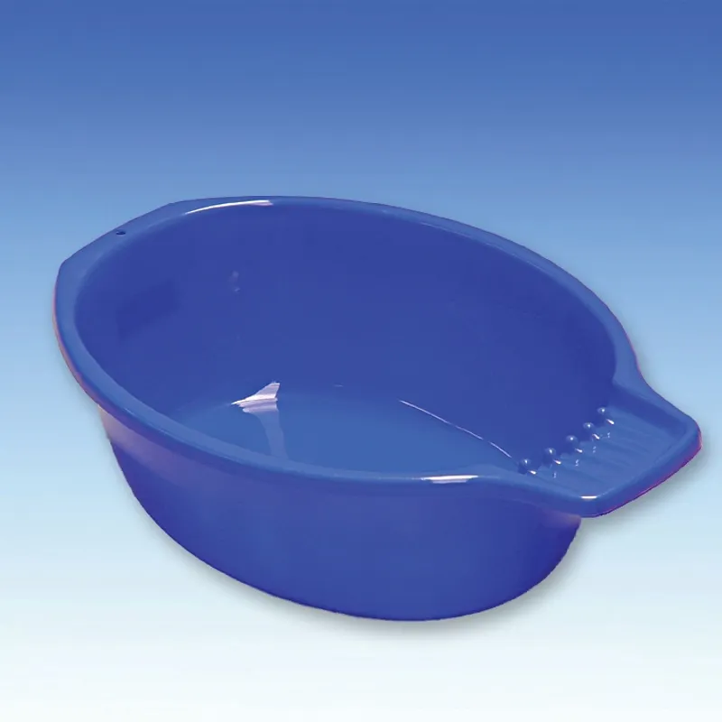 Handwaschbecken blau, 7 Ltr., oval mit Seifenablage