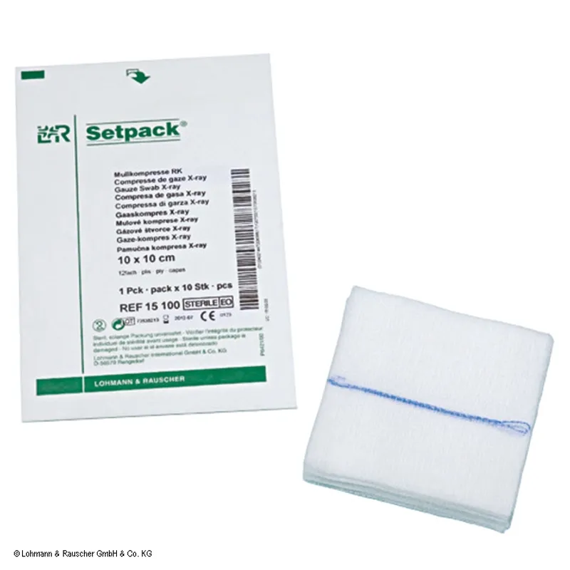 Setpack Mullkompressen RK steril 12-fach, 10 x 10 cm (10 Stck.)