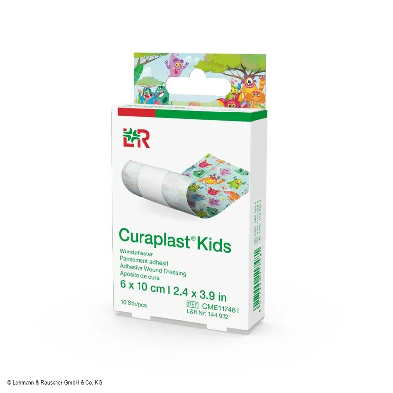 Curaplast Kids, Wundpflaster, 6 cm x 1 m, (10 Abschnitte á 10 cm)