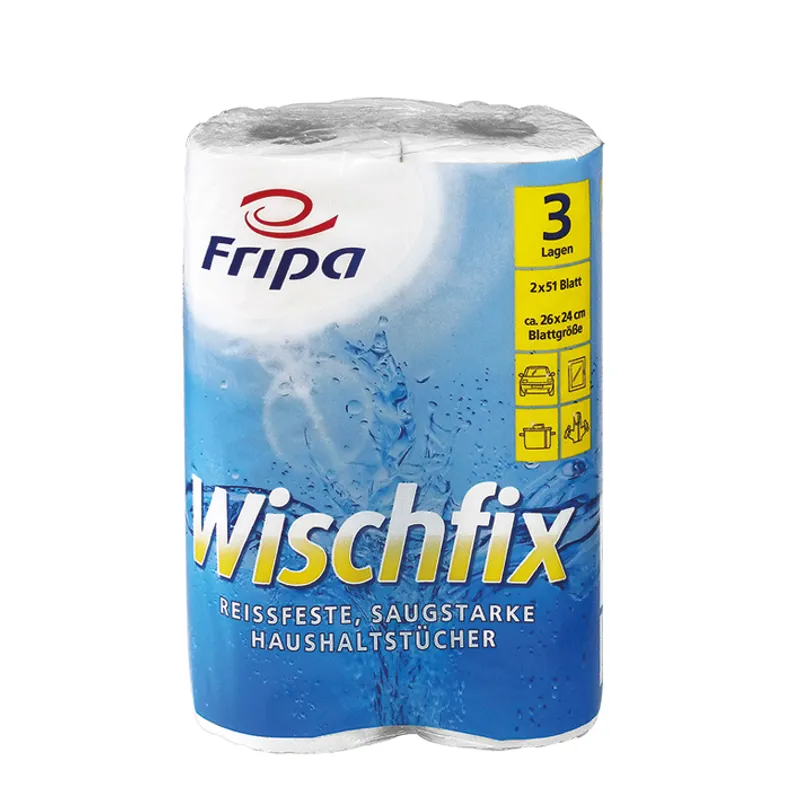 Fripa - Wischfix Küchenrollen, 3-lagig (16 Pack à 2 x 51 Bl.)