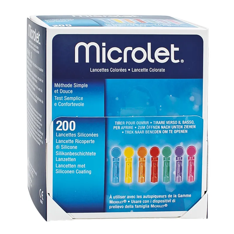 MICROLET Lanzetten farbig, (200 Stck.)