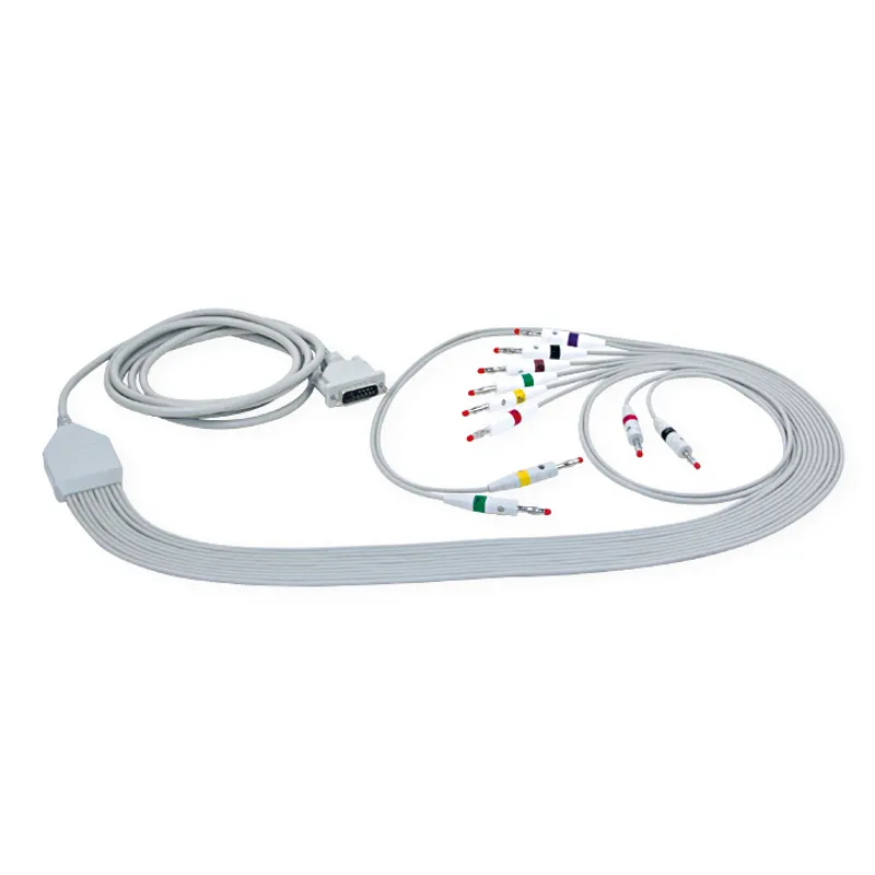 EKG-Komplettkabel mit Bananenstecker für, Schiller / Easote Biomed AT1, AT2, AT4,