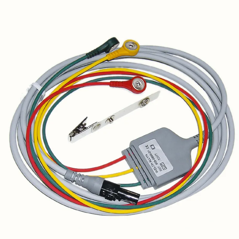 EKG-Kabel mit 3 Ableitungen (IEC) 3 m, mit Druckknopfanschlüssen