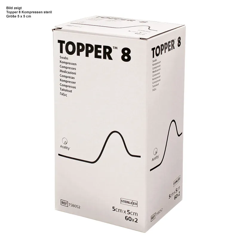 3M Topper 12 Kompressen steril, 5 x 5 cm (45 x 2 Stck.)