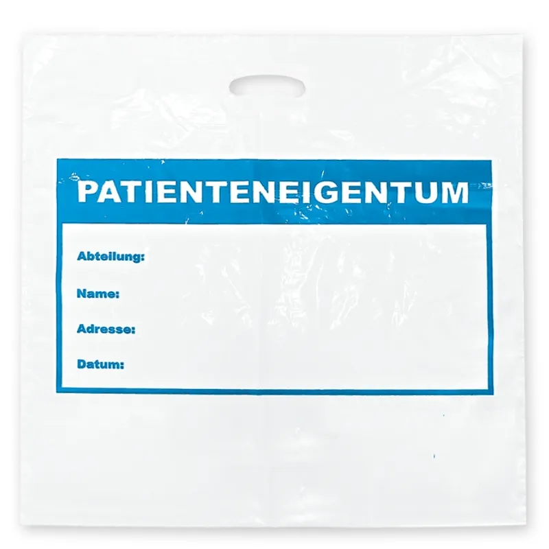 Tragetaschen ''Patienteneigentum'', weiß, 60 x 60 x 10,5 cm (250 Stck.)