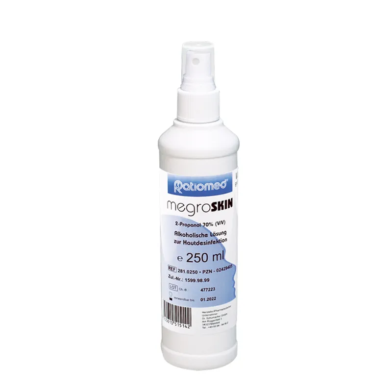 MegroSKIN 250 ml Sprühflasche, Hautdesinfektion
