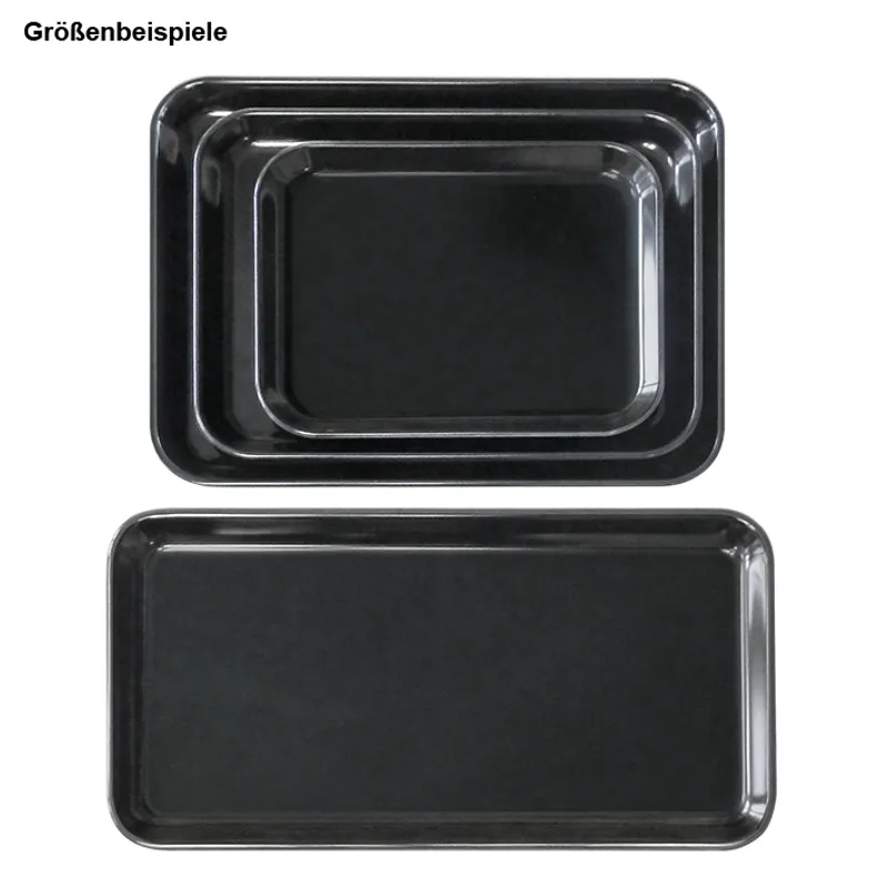 Instrumententablett 270 x 210 x 17 mm, flach, schwarz