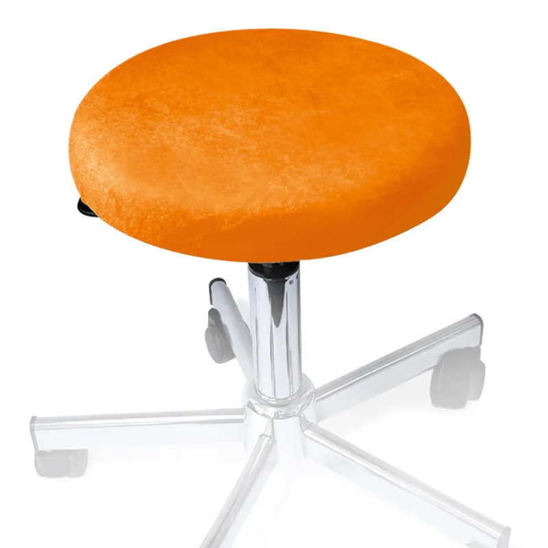 Hockerbezug Frottee orange, für Hocker 40 bis 45 cm Ø