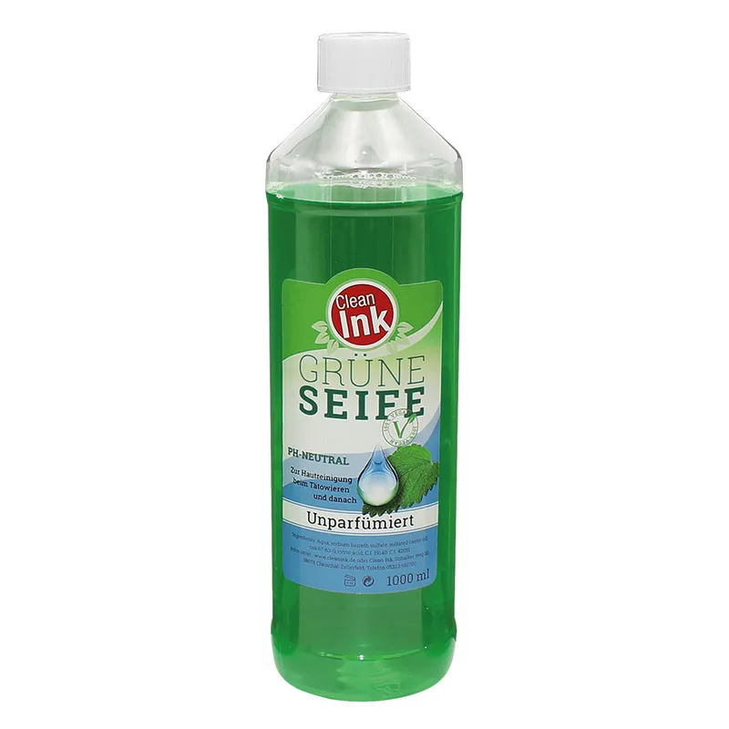 Clean Ink Grüne Seife 1 Ltr., unparfümiert