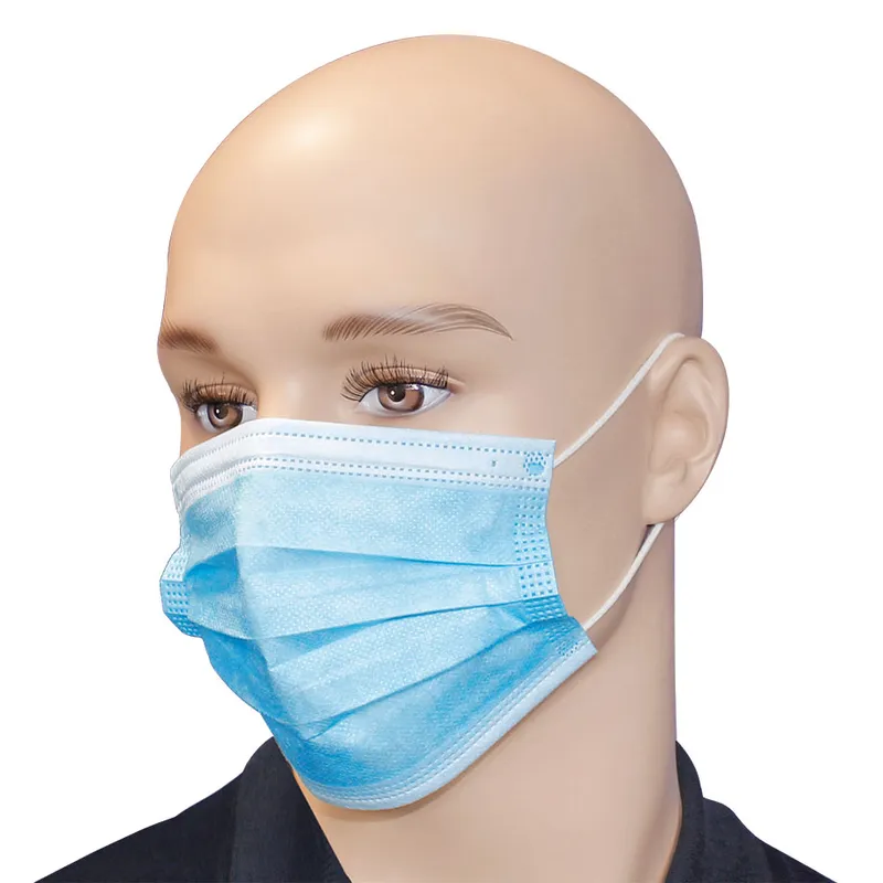 OP-Masken Typ II, 3-lagig, blau, mit elastischen Ohrschlaufen (50 Stck.)