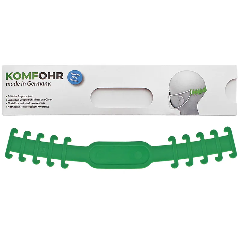 KOMFOHR Maskenhalter grün, einzeln im Komfort-Etui